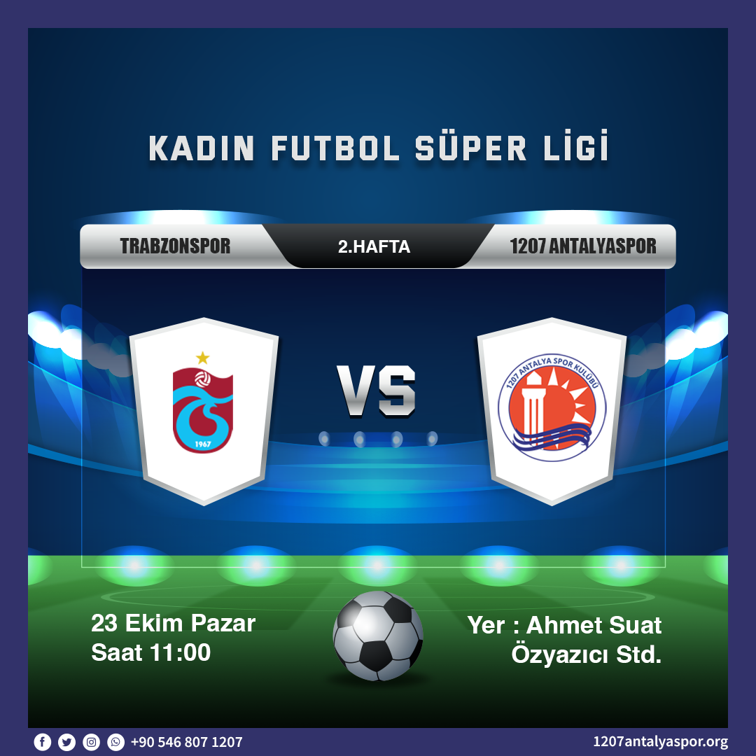 Kadın Futbol Süper Ligi 2.Hafta Rakibimiz Trabzonspor